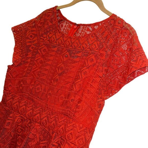 Maeve Anthropologie burnt orange handkerchief hem dress - Picture 5 of 5